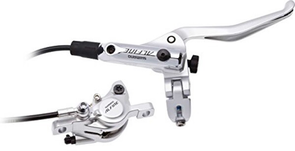 SHIMANO Scheibenbremse "Alfine" BR-S 700 und BL-S 700, Hydraulisch, mit Bremshebel und Leitung, ohne Bremsscheibe, silbe