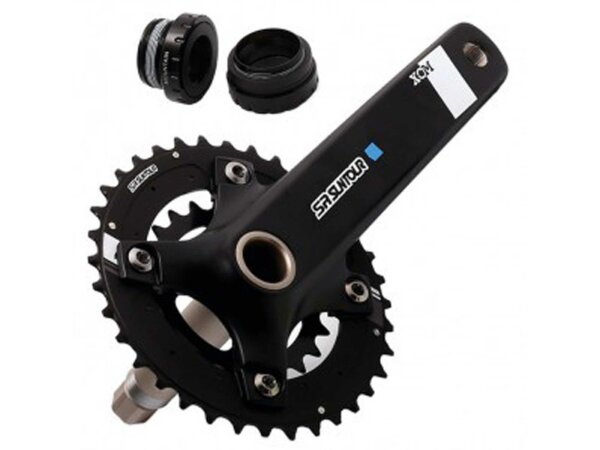 KRG SR-Suntour CW16 XCM-AX-D 38/24 Z. schwarz, 175mm, inkl. Lager