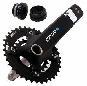 KRG SR-Suntour CW16 XCM-AX-BT-D 38/24 Z. schwarz, 175mm, inkl. Lager, für 650B+