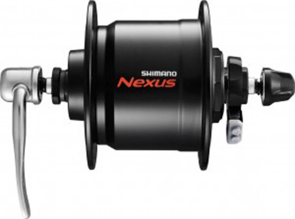 vr-nabendynamo shimano dhc3000 100mm, 36 loch, schwarz, snsp