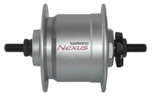vr-nabendynamo shimano dhc3000 100mm, 36 loch, silber, vollachse