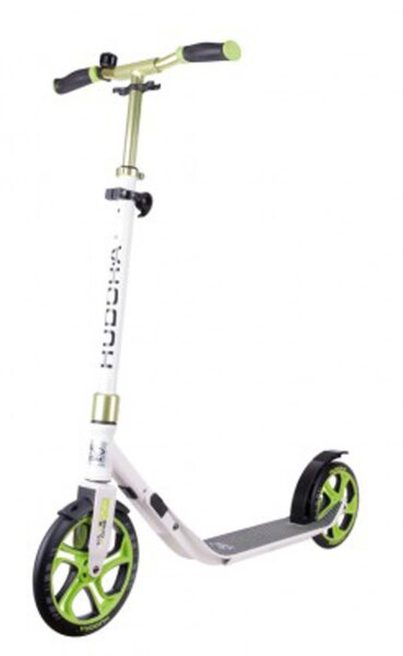 City Scooter Hudora CLVR 10" 250mm weiß/grün CLVR Faltmechanismus    