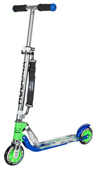 City Scooter Big Wheel Hudora Alu 5" 125 blau/grün125mm