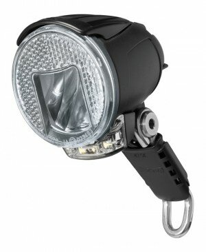 LED-Scheinwerfer Lumotec IQ Cyo RT senso plus mit Tagfahrlicht 40 Lux +Refl