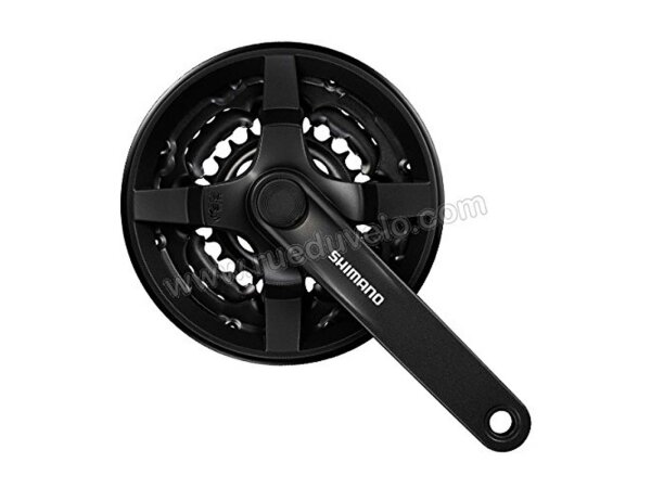 Kurbelgarnitur TY 301 48/38/28 170 mm schwarz FC-TY 301 4-kant 6/7/8-fach mit  KSS