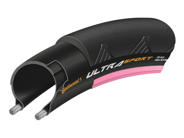 Reifen Conti Ultra Sport II 28" 700x25C 25-622 schwarz/pink Skin