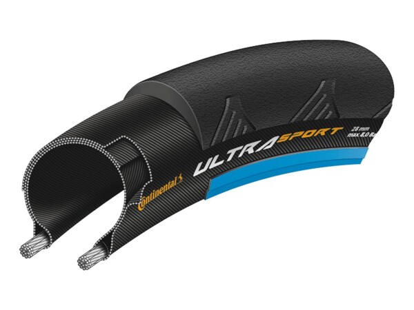 Reifen Conti Ultra Sport II faltbar 28" 700x25C 25-622 schwarz/blau Skin