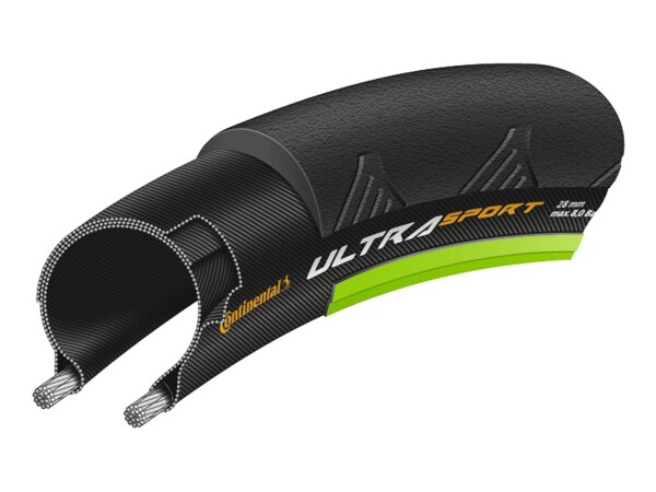 Reifen Conti Ultra Sport II faltbar 28" 700x25C 25-622 schwarz/grün Skin