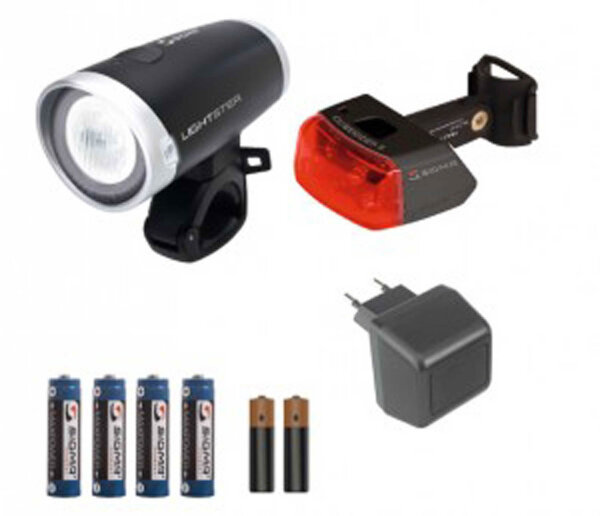 LED-Batterie-Komplett-Set Lightster SIGMA inkl. Cuberider II,Akkus u. Ladege