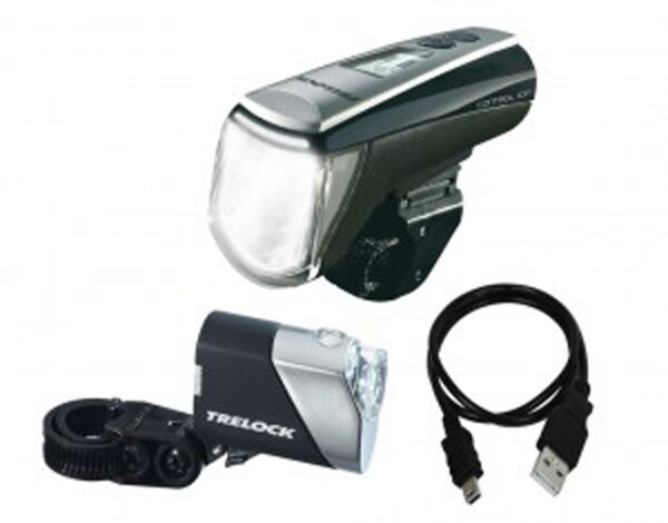 Batt-LED-Leuchte Set Trelock Control Ion LS 950/710 Ion 70 schwarz m.H.ZL 800/320