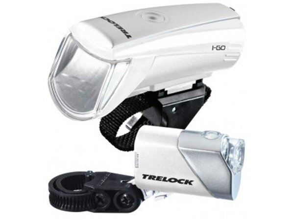 Batt-LED-Leuchte Set Trelock I-go 30 LS 750/710 Kombi  weiss m.H. ZL800/320