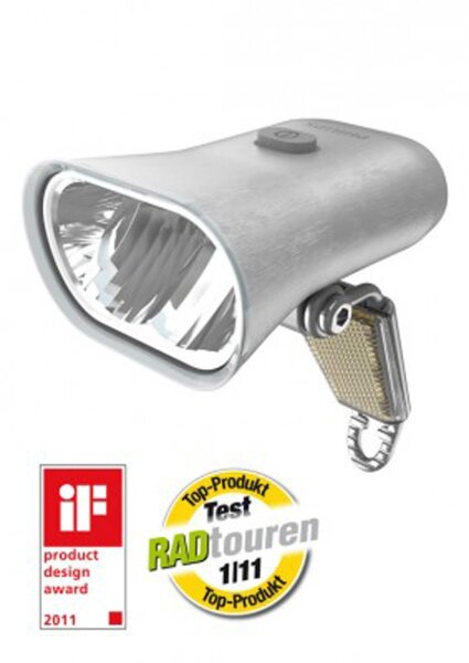 LED SafeRide Philips Fahrradlicht 60 Lux silber Aluminium dynamobetrieben