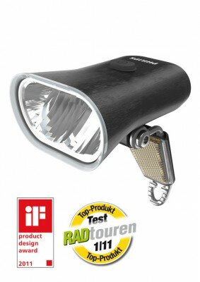 LED SafeRide Philips Fahrradlicht 60 Lux schwarz Aluminium dynamobetrieben