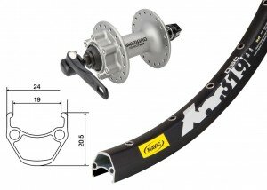 V-Rad 29" Deore 6.Loch silber SSP 32L Mavic XM 319 Disc schw.Niro-Spei.(sz)   