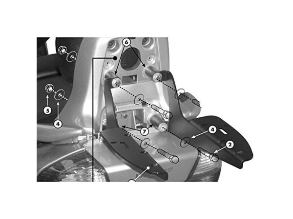 KAPPA Topcaseträger "Monolock", Für Monolock Koffer., schwarz