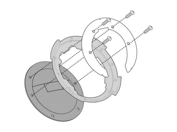 KAPPA Tanklock System, Spezifischer Befestigungsring in schwarz