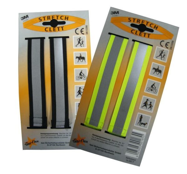 Reflexband Stretch-Clett 3M per Paar, gelb, mit Klettverschlu&szlig;