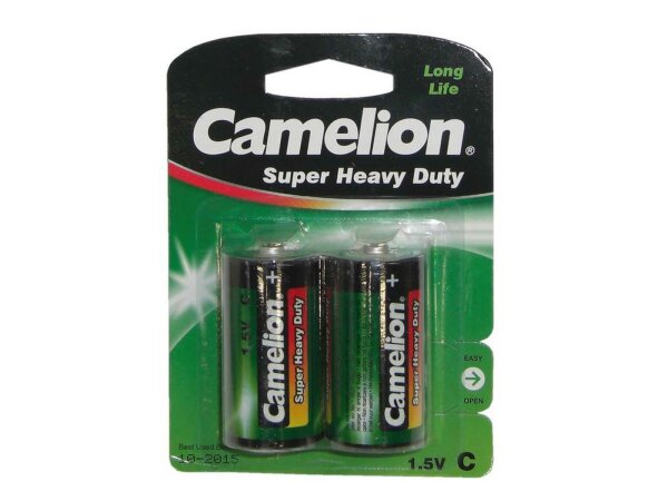batterie camelion green baby r14 2 st&uuml;ck, zink-chlorid, 1,5v 2800 mah