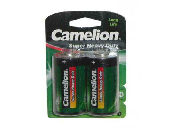 batterie camelion green mono r20 2 stück, zink-chlorid, 1,5v 6200 mah