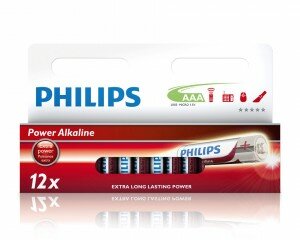 batterie philips power alkal. micro lr03 alkaline, 1,5 v, aaa,1x=ein 12er blister