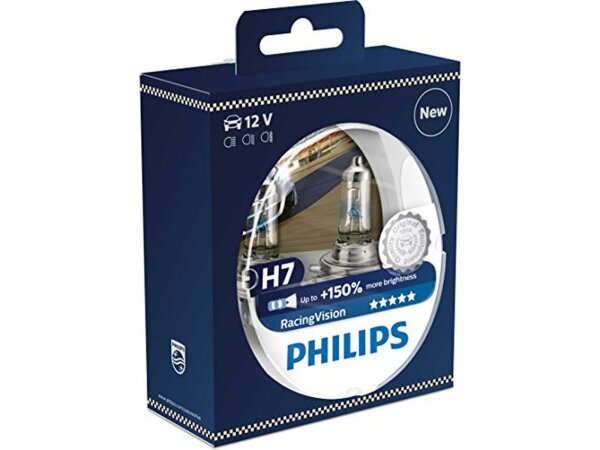 PHILIPS Hauptlampe "RacingVision", H7, 12V, 55W, bis zu 150% hel