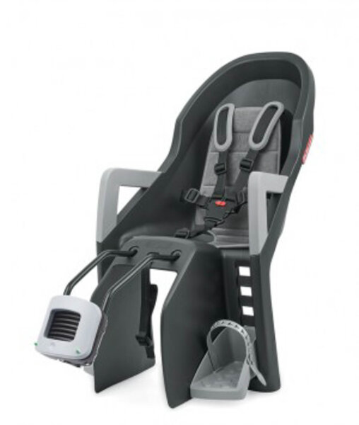 kindersitz polisport guppy maxi+ ff dunkelgrau/silber, befestig. rahmenrohr