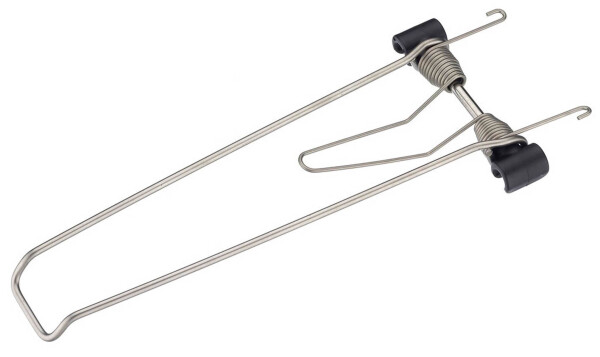 RACKTIME Gepäckträgerfederklappe "Clamp-it" Ohne Werkzeug aufsteckbar, Gewicht: 107 g, Edelstahl Passend zu Gepäckträger