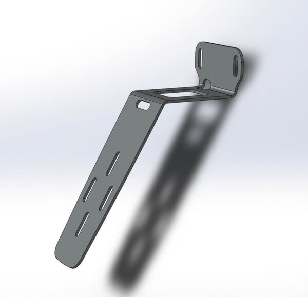 kennzeichenhalter racktime edelstahl für schnelle pedelecs 30° winkel