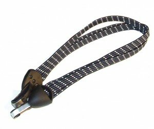 Sicherheitsspanngurt mit Niro-Haken ca.60cm,schwarz/weiß/grau