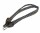 Sicherheitsspanngurt mit Niro-Haken ca.60cm,schwarz/weiß/grau