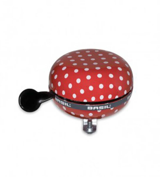ding-dong glocke basil polka dot red/white dots, &oslash; 80mm, sb-karte