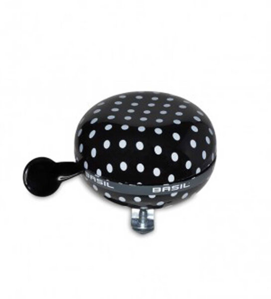 ding-dong glocke basil polka dot black/white dots, ø 80mm, sb-karte