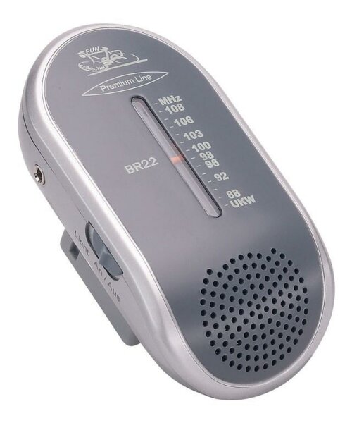 Fahrradradio mit MP3 Anschluss grau ohne Batterien
