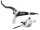 Scheibenbremse Shimano M 446 hydraulisch HR, silber, rechts, mit BL-M445, 1700mm