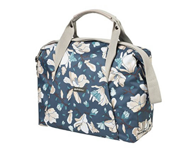 schultertasche basil magnolia carry bag teal blue  m. reißverschluss  18 liter