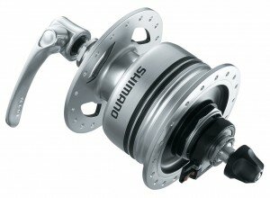 VR-Nabendynamo Shimano A-DH3N80  3W 100mm, 36 Loch, silber, SNSP