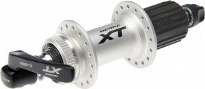 HR-Nabe Shimano Deore XT Disc FH-M 785 135mm,36 Loch,8/9/10-f,Centerlock,silber