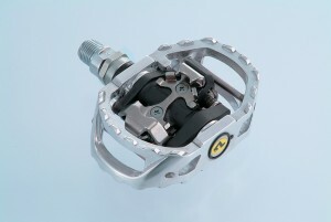SPD MTB-Pedal Shimano PD-M 545 zweiseitig, silber, 9/16", mit Cleats