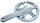 KRG Shimano Alfine 45 Zähne 170mm FC-S500 silber mit KSS 2-Piece-Kurbel