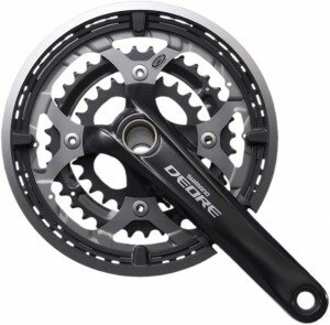 KRG Shimano Deore 26/36/48 Zähne 175mm FC-M 591 schwarz,m. KSS,m. intg. Innenl.