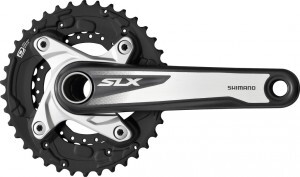 KRG Shimano SLX  38/24 Zähne 175mm FC-M675 silber/schwarz,o. KSS,Hollowt.II