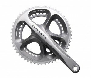 krg shimano dura-ace 39/53 zähne 172,5mm fc-7900 silber,m. festachse  kl 43,5