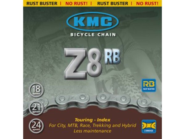 Schaltungskette KMC Z-8 RB Anti-Rost 1/2" x 3/32", 116 Glieder, 7,1mm, 8-fach
