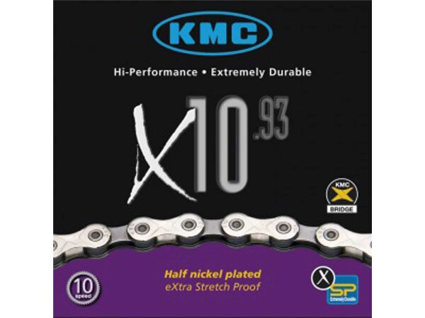 Schaltungskette KMC X-10.93 1/2" x 11/128", 114 Glieder,5,88mm,10-f-