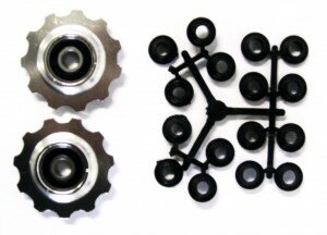 schaltwerk-leitrollen set alu, shimano kompatibel