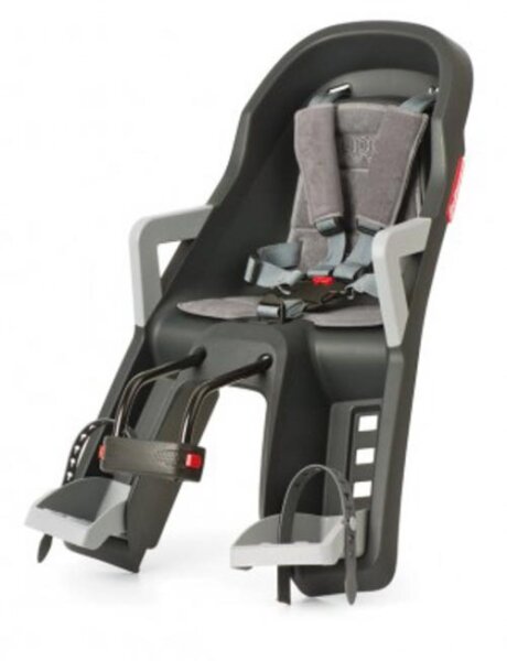 kindersitz vorne polisport guppy mini dunkelgrau/silber, befestig. steuerrohr