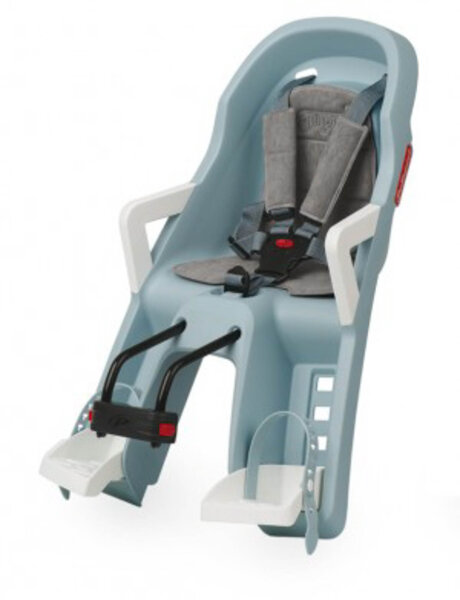 Kindersitz vorne Polisport Guppy Mini ice blue/weiß, Befestig. Steuerrohr