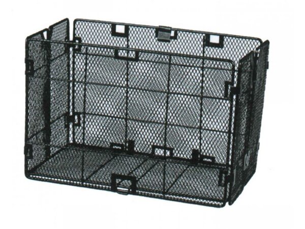 Einkaufskorb 32x18x23cm,schwarz, engmaschig, klappbar