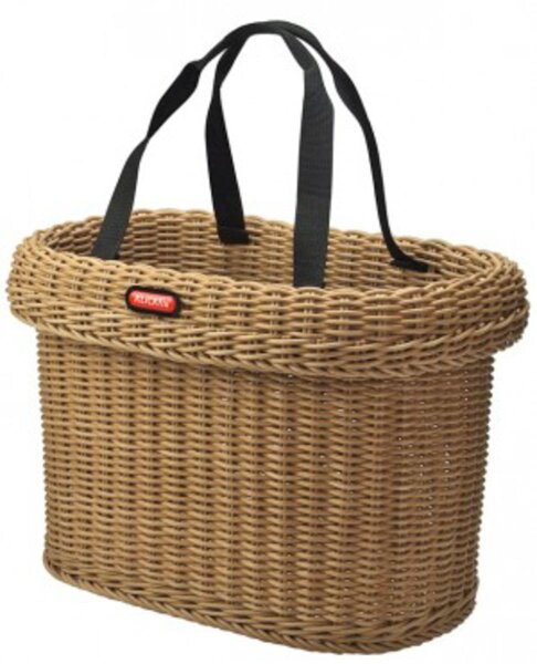 Vorderradkorb Klickfix Saleen beige 34x25x19cm,geflochten,o. Adapter,16 ltr
