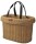 Vorderradkorb Klickfix Saleen beige 34x25x19cm,geflochten,o. Adapter,16 ltr